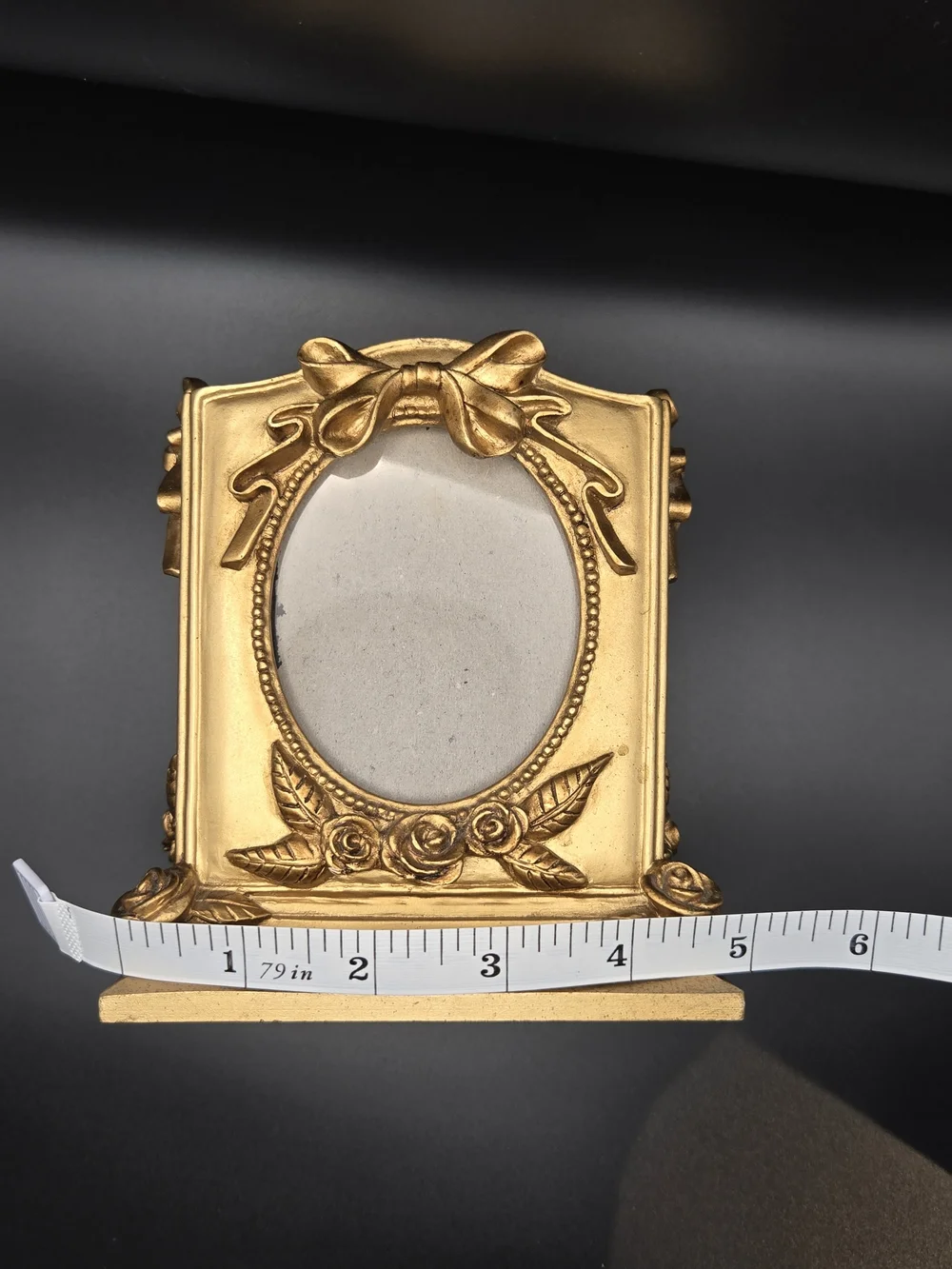 Gold Ornate Cube Picture Frame Holder - Decorative Home Accent
